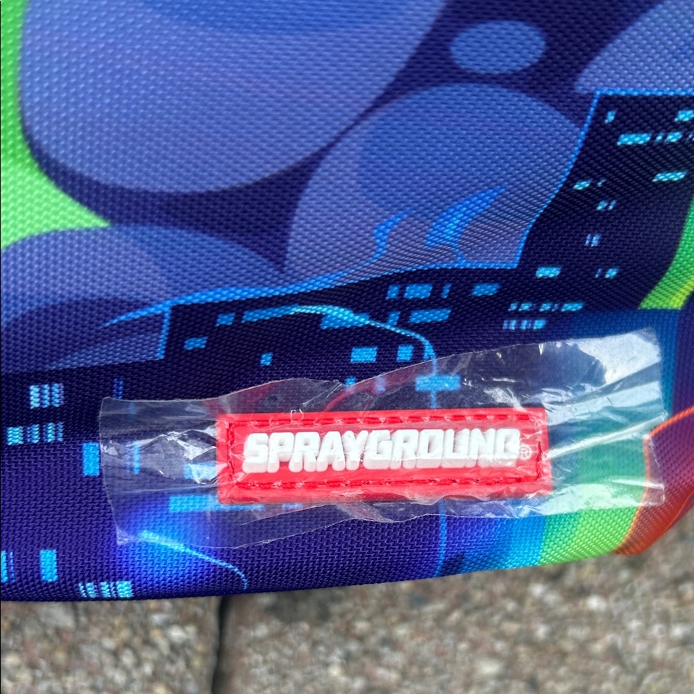 Bear Zilla Sprayground Graphic Backpack - Multico… - image 4